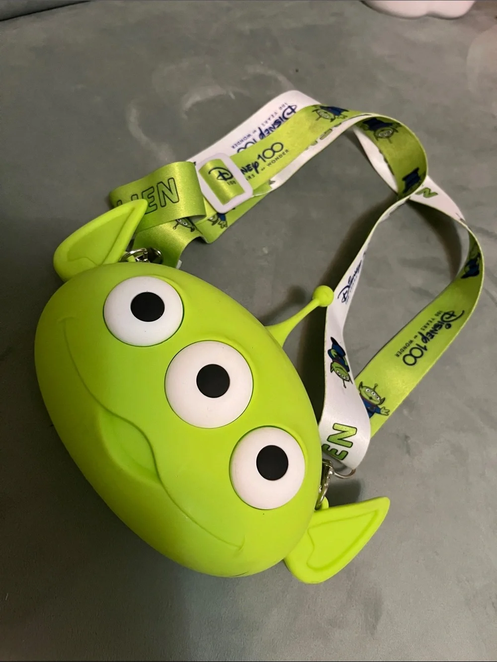 Disney Alien Silicone Crossbody Bag in Bright Green with White Strap